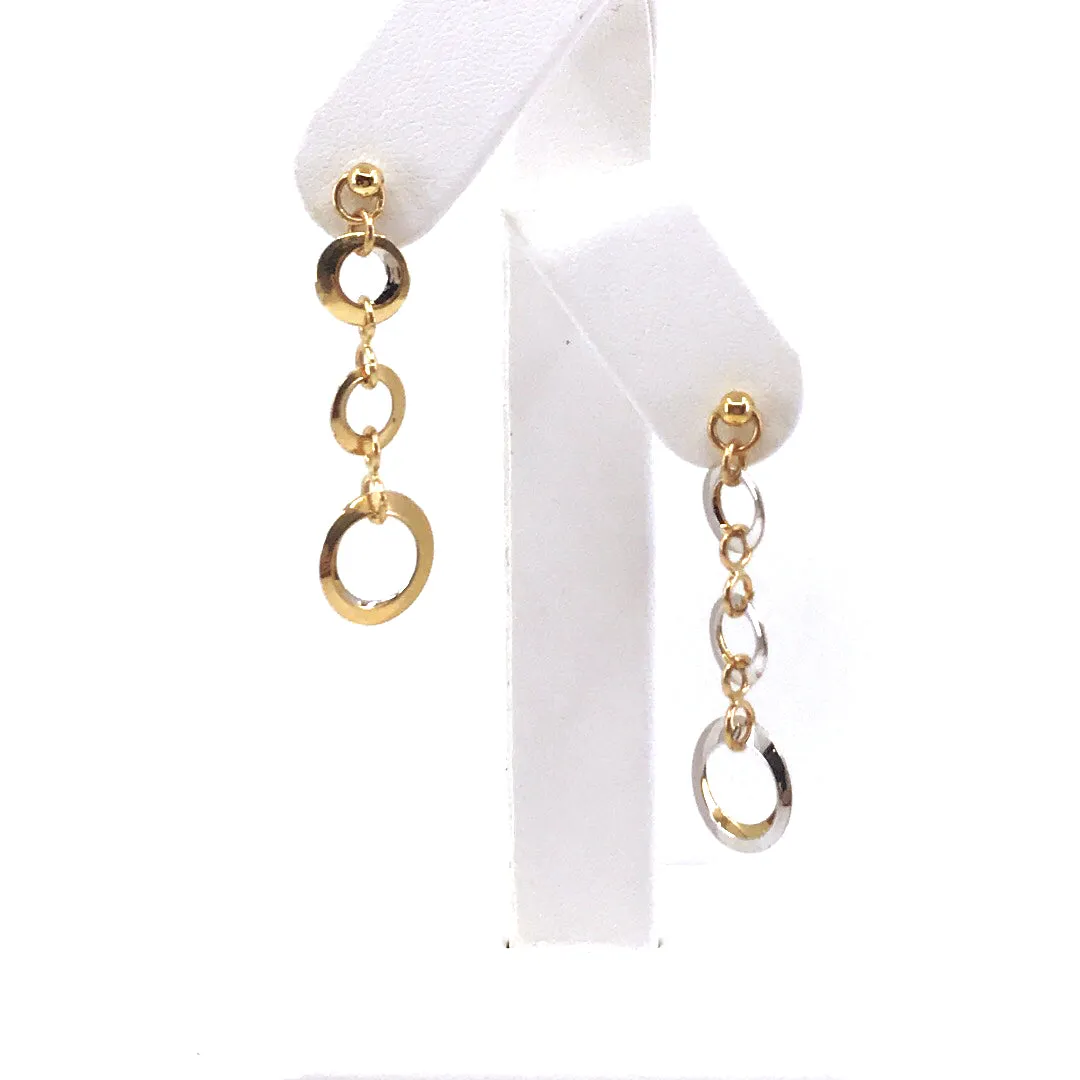 14K Gold Reverse-able Circle Earrings