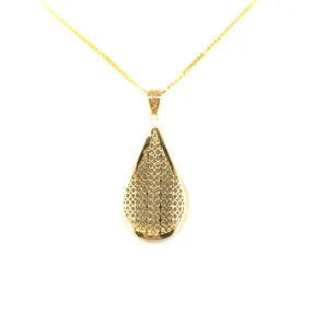 14K Gold Teardrop Pendant