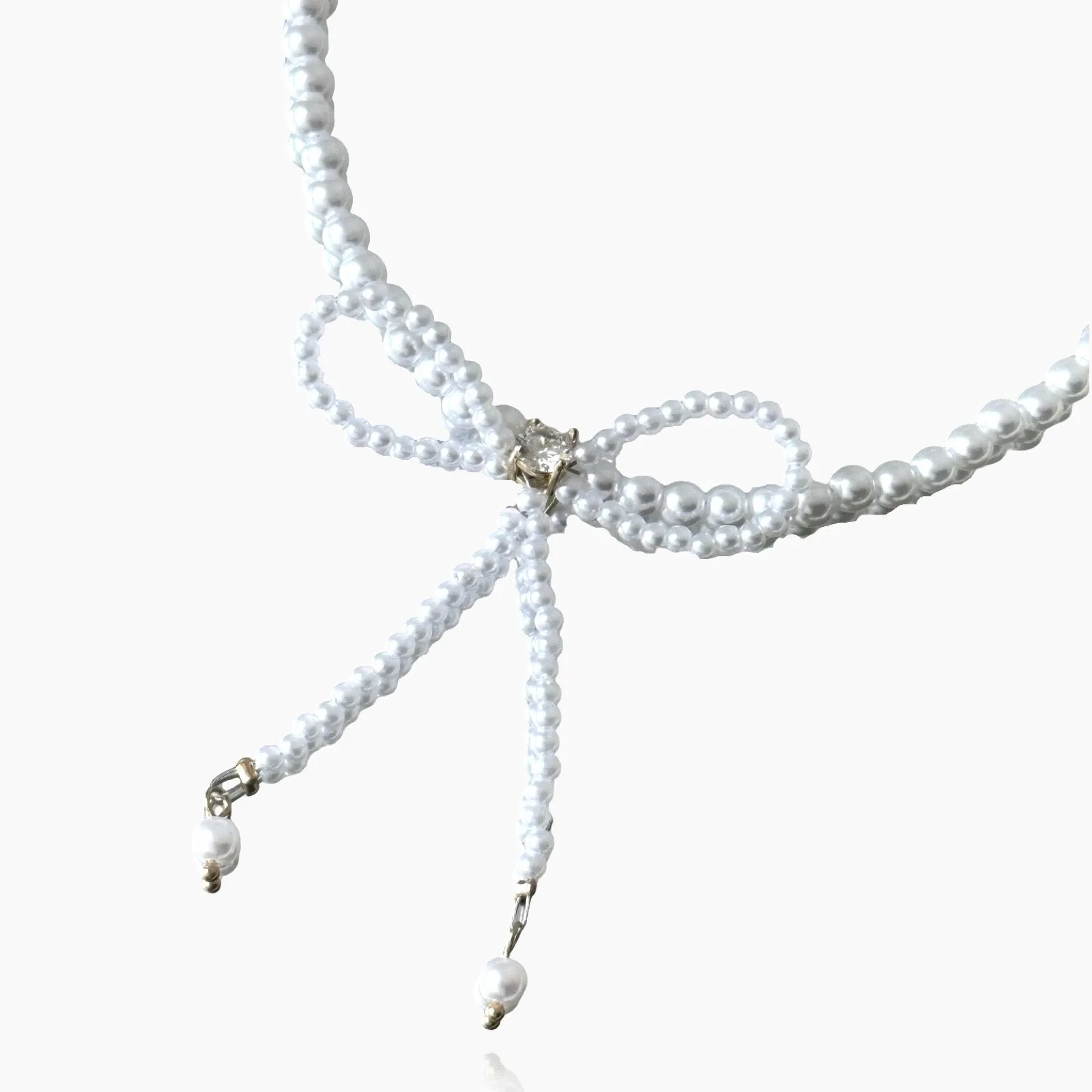 Bow Pearl Necklace