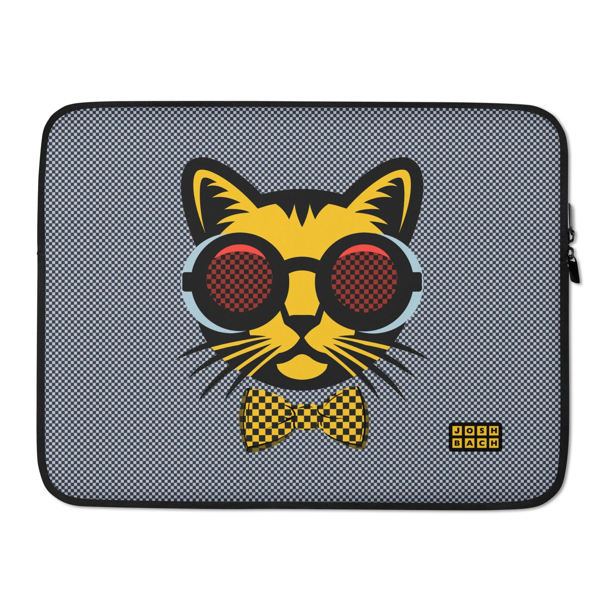 Cool Cat Laptop Sleeve in Black