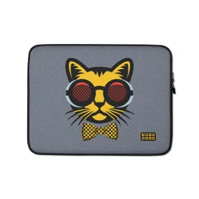 Cool Cat Laptop Sleeve in Black