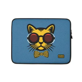 Cool Cat Laptop Sleeve in Blue
