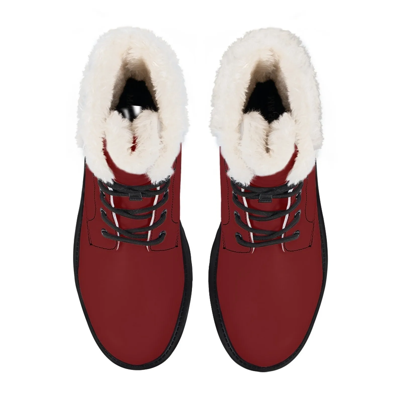CVHS Seniors Rocker & CV Logo Women's Fur Top Combat Style Boots