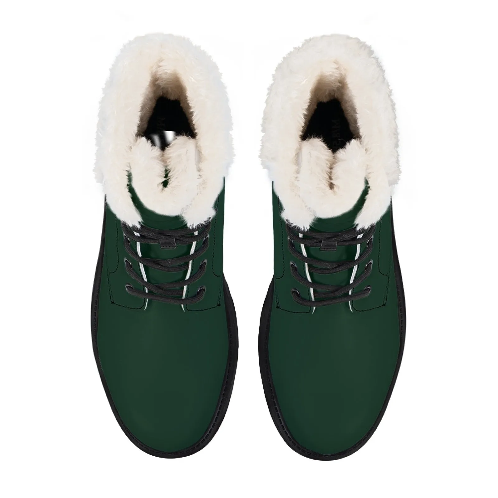 CVHS Seniors Rocker & CV Logo Women's Fur Top Combat Style Boots