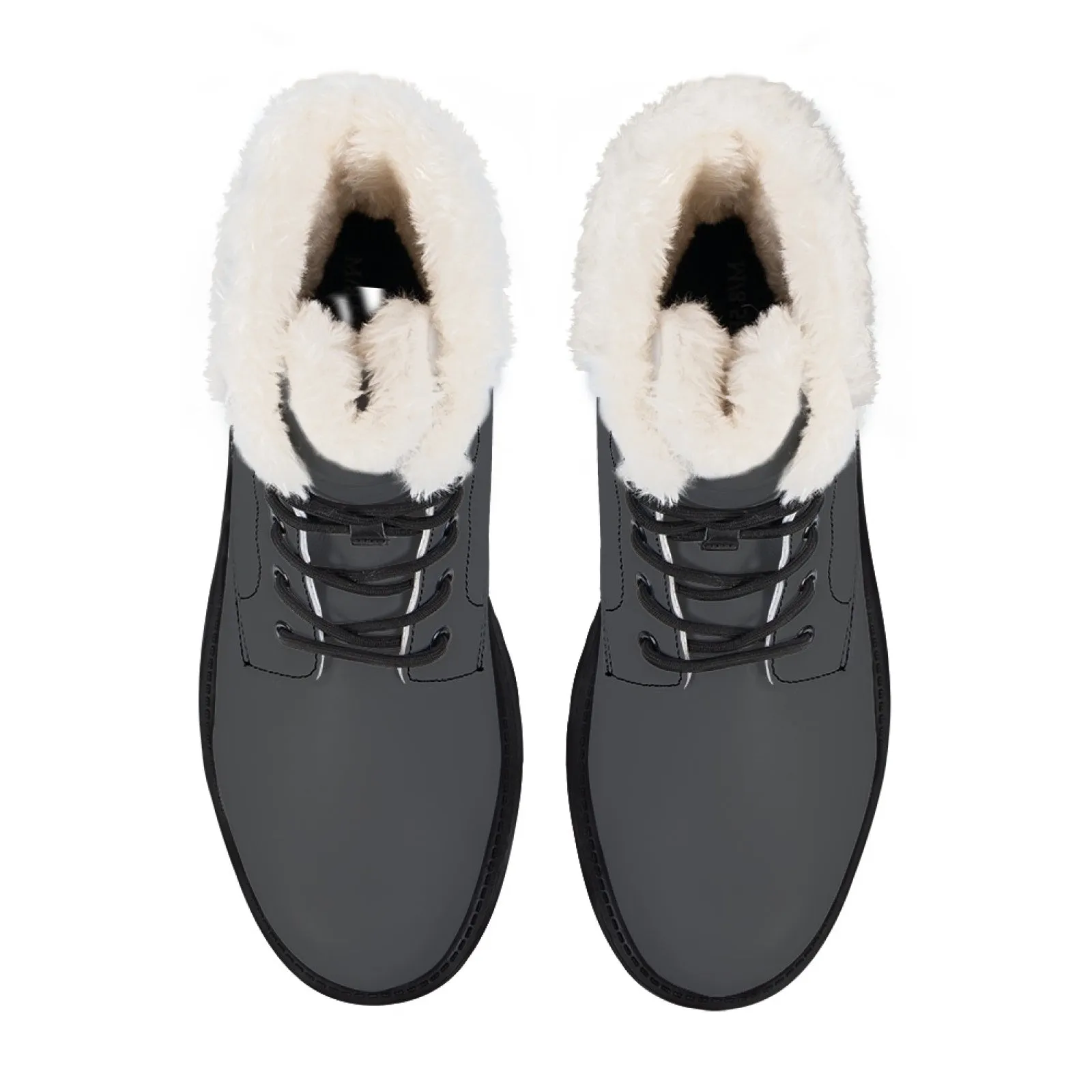 CVHS Seniors Rocker & CV Logo Women's Fur Top Combat Style Boots
