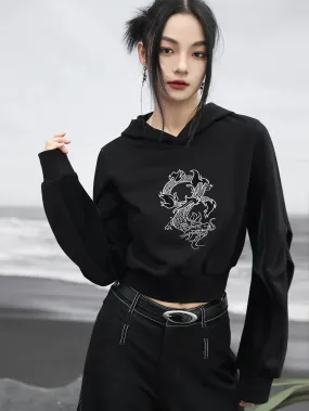 Design Short Hooded Dragon Top