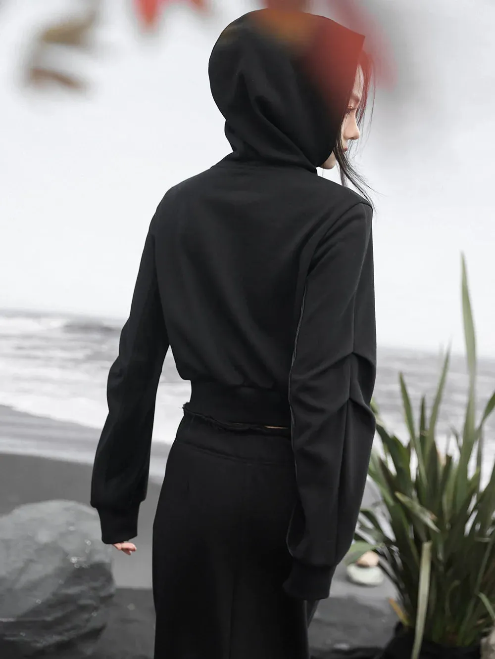 Design Short Hooded Dragon Top