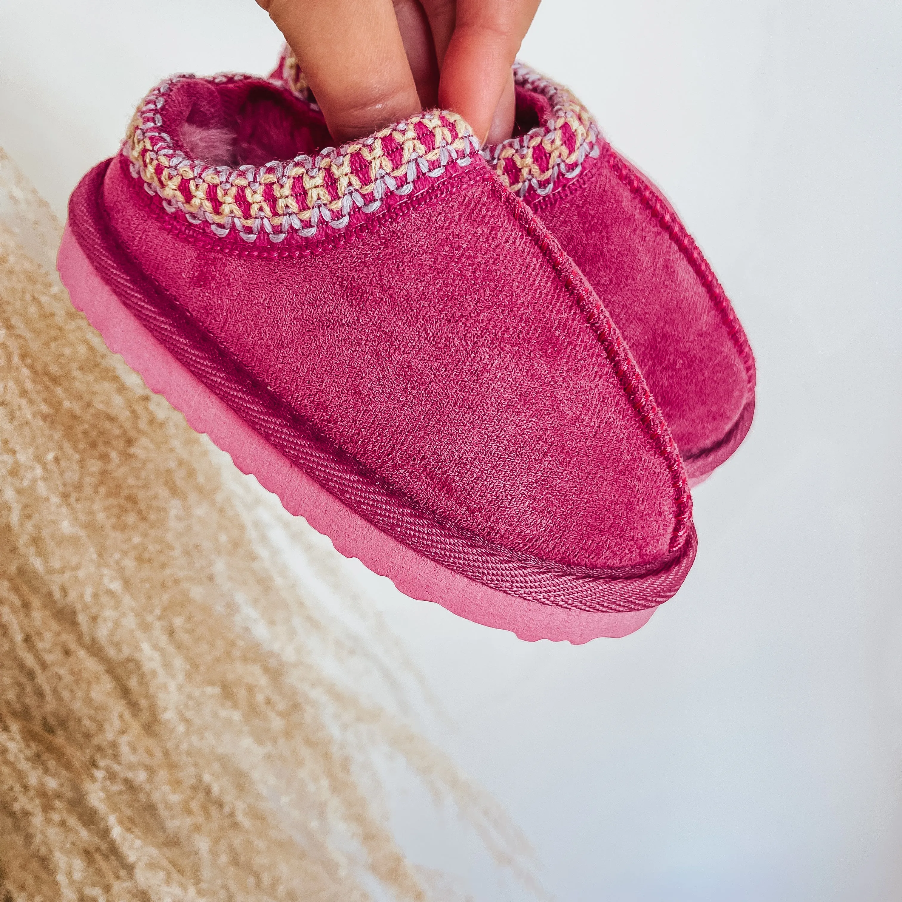 Fur Lined Tazz Clogs-Pink
