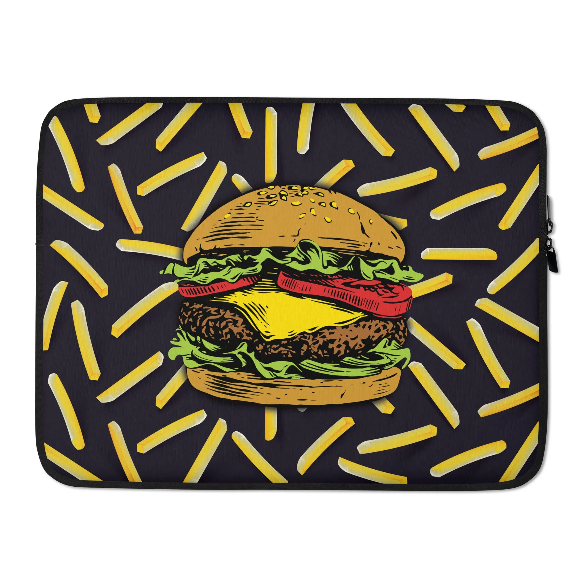 Hamburger and Fries Laptop Sleeve