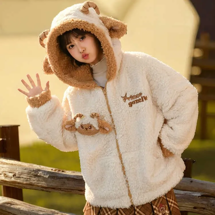 Kawaii Antelope Princess Doll Hooded Sweatshirt