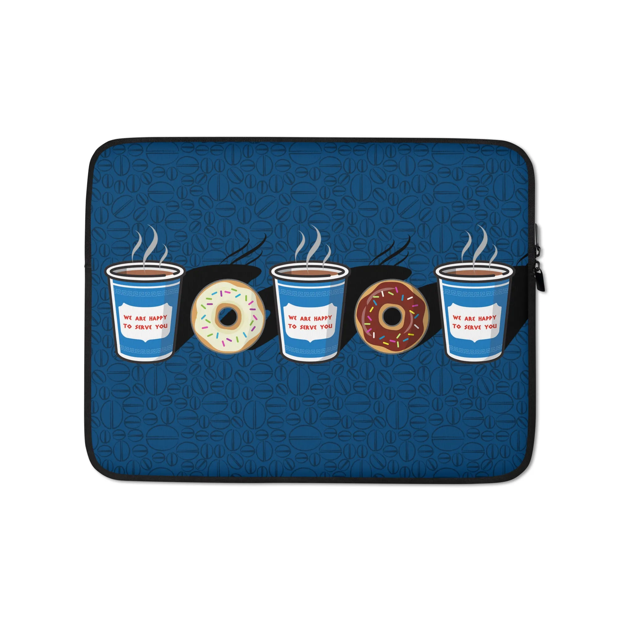 NYC Greek Coffee Cup & Doughnuts Laptop Sleeve