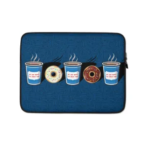 NYC Greek Coffee Cup & Doughnuts Laptop Sleeve
