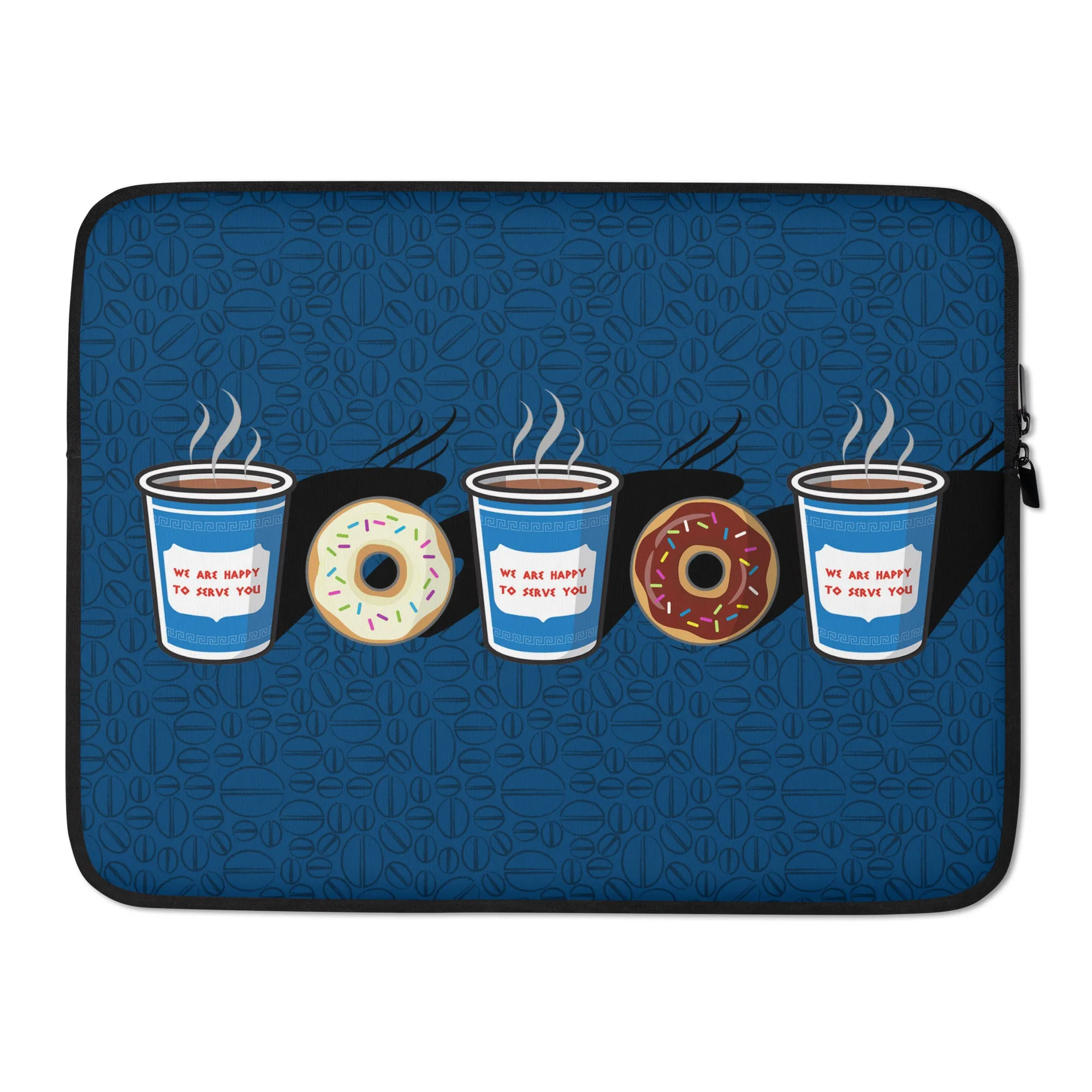 NYC Greek Coffee Cup & Doughnuts Laptop Sleeve