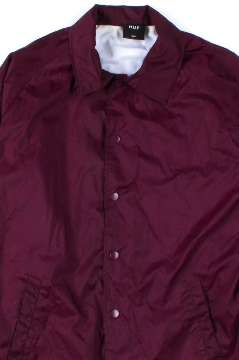 "Huf" Burgundy Coach Jacket