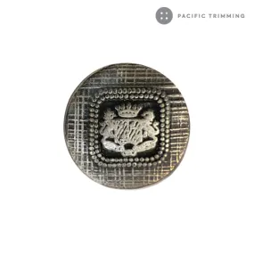 Round Rim Antique Silver Button