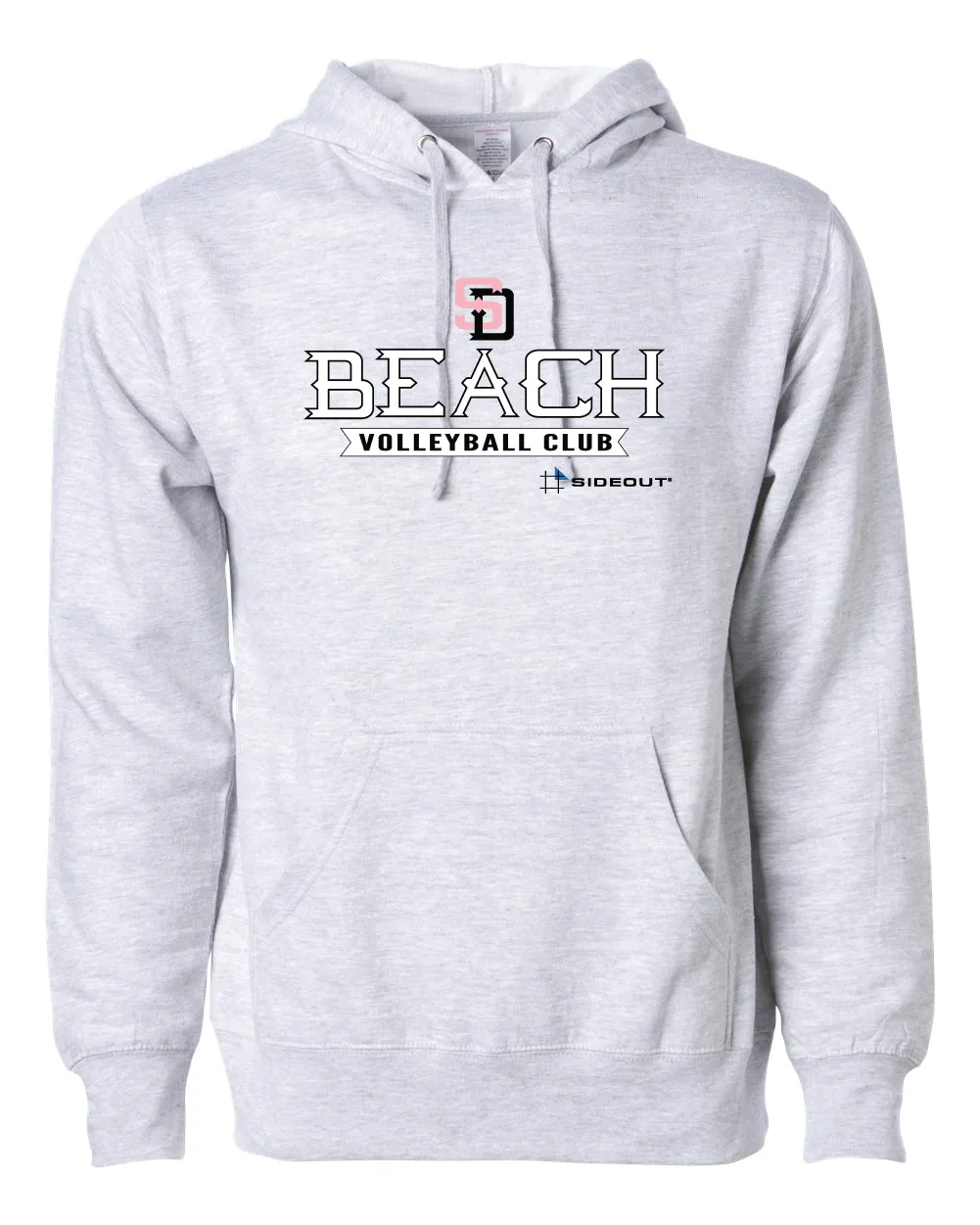 SD Beach Heather Gray Unisex Hooded Sweatshirt