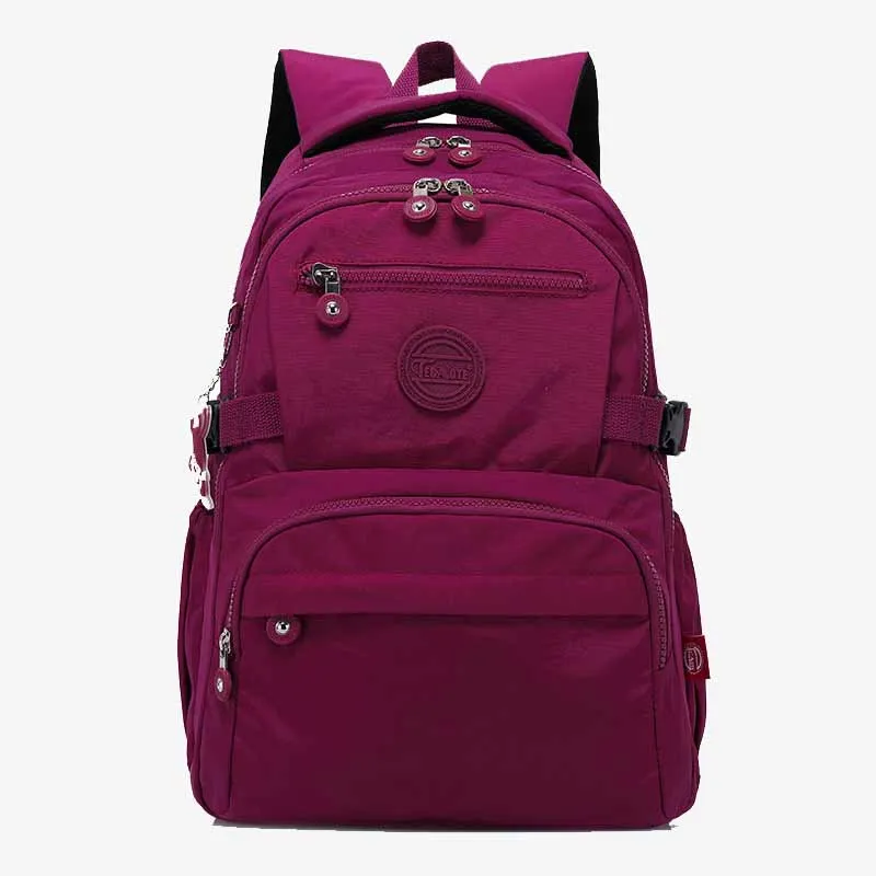Simple Student Backpack Short Travel Durable Waterproof Nylon Dapack