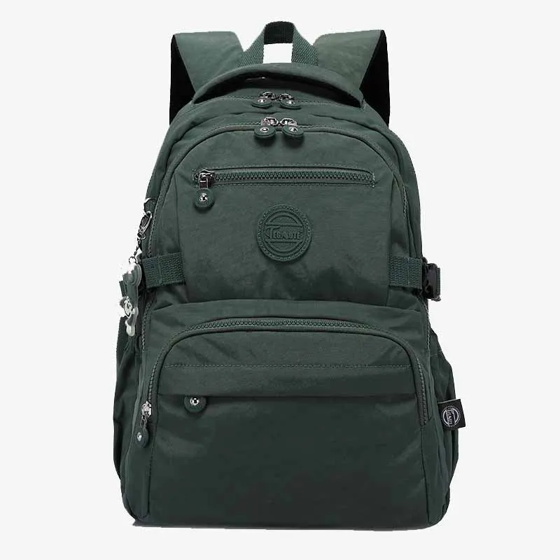 Simple Student Backpack Short Travel Durable Waterproof Nylon Dapack