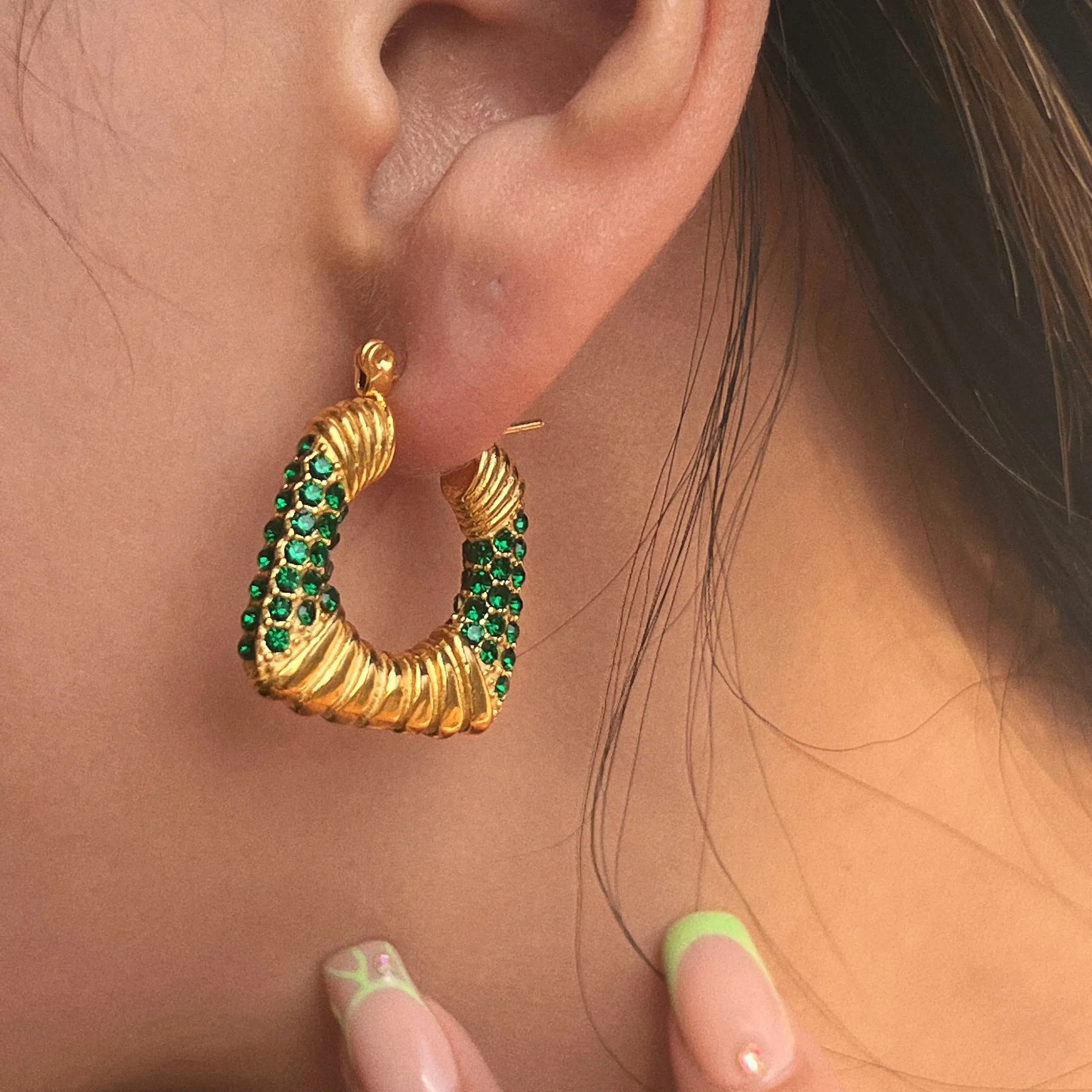 Stargirl Pave Hoops