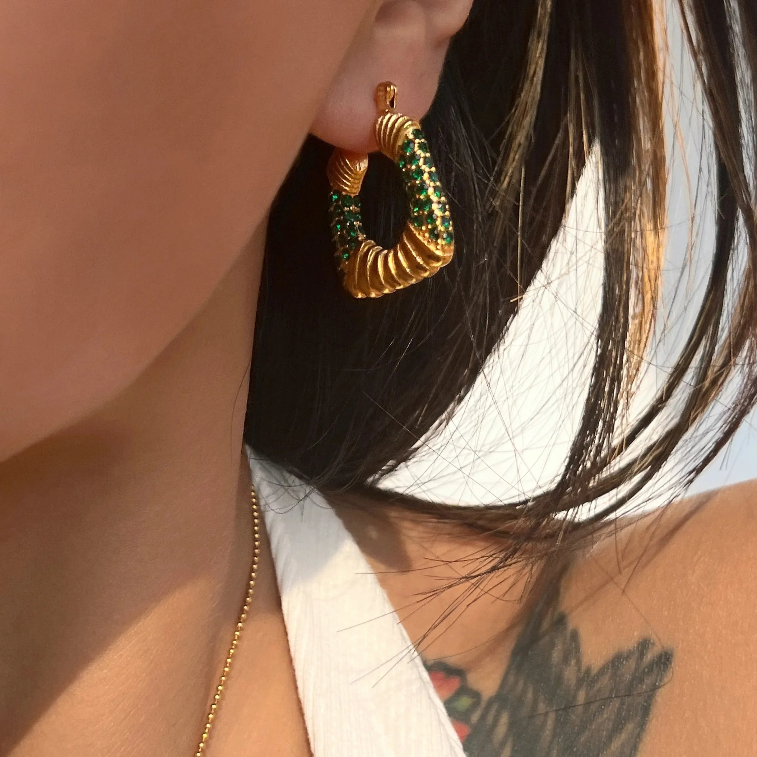 Stargirl Pave Hoops