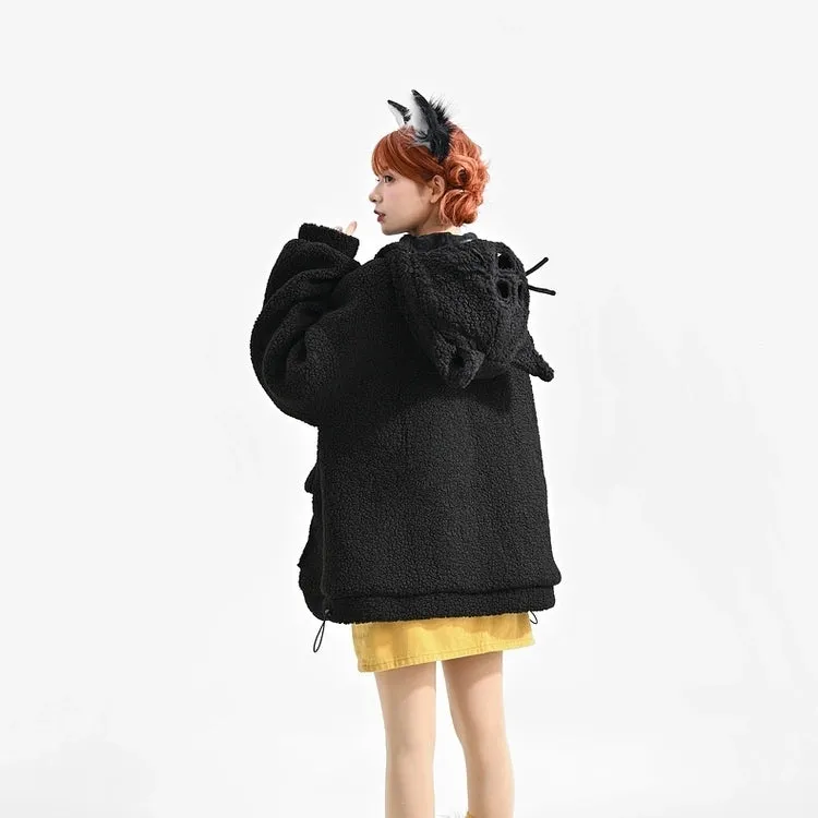 Sweet Girl Style Black Cat Ear Hooded Sweatshirt